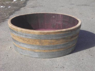 Holzfass 80 Liter, Pflanzkübel 1/3 300 Liter